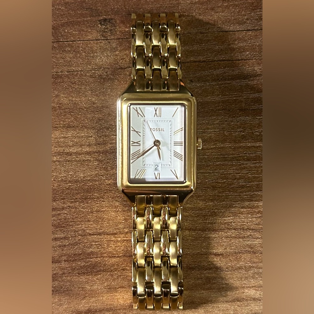 Raquel Three-Hand Date Gold-Tone Stainless Steel Watch